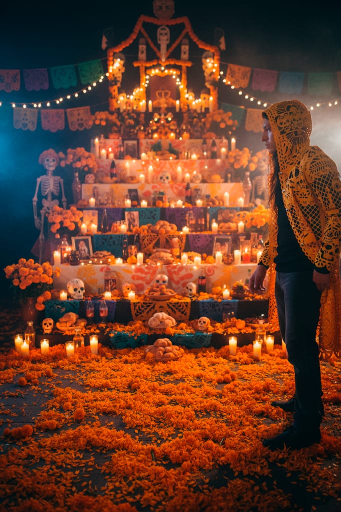 Túnica abrigo Mexclart Ofrenda Viva Arte Textil Mexicano