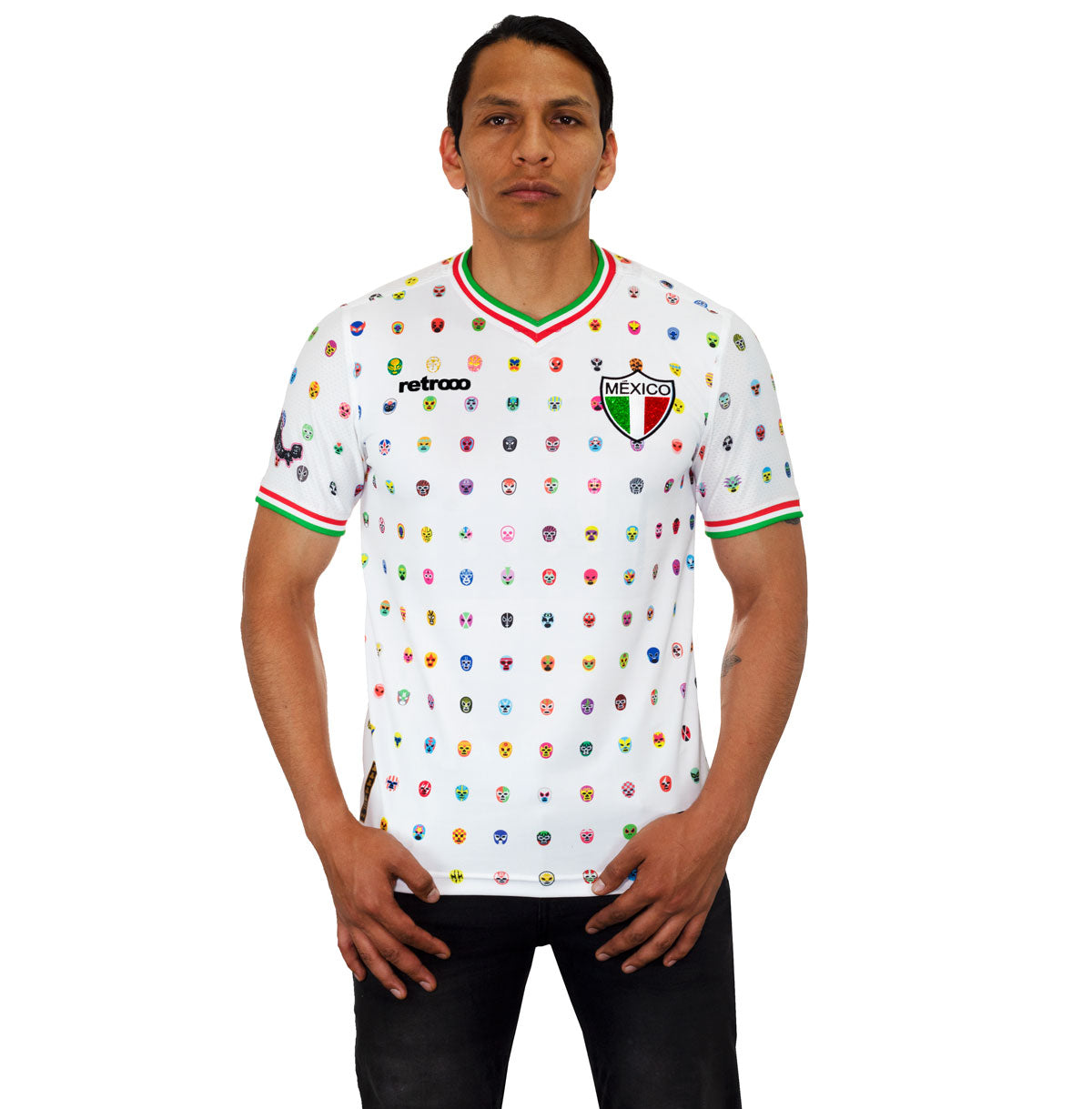 Jersey Retrooo México Mascaritas Blanco