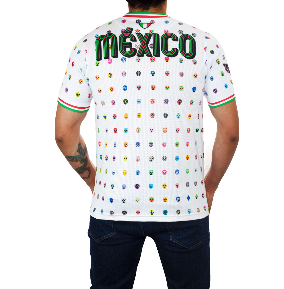 Jersey Retrooo México Mascaritas Blanco