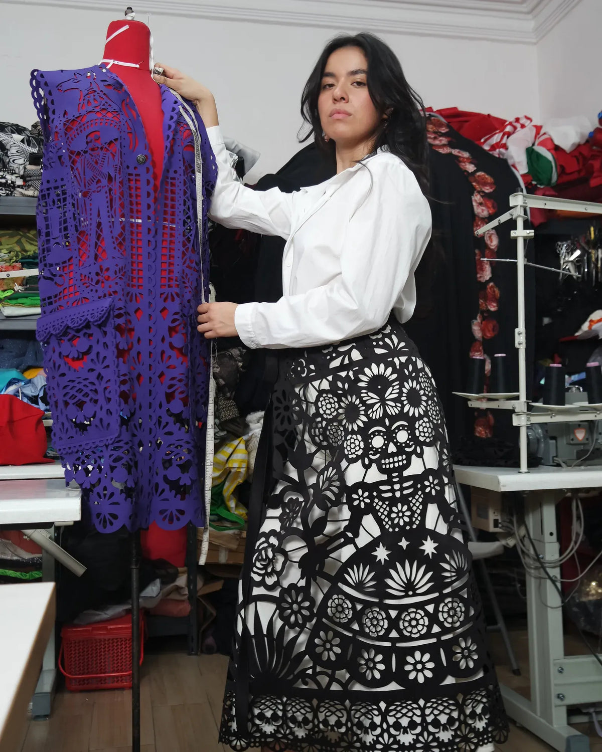 Mexclart Falda Falda Mexclart Catrina de las Flores · Calados del Alma