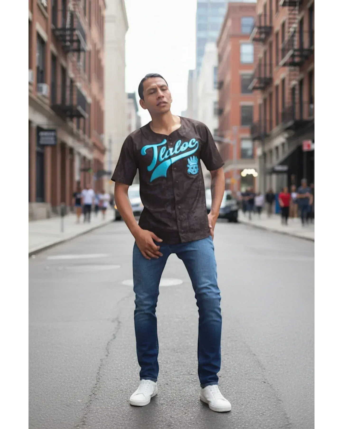 Retrooo.com Jersey béisbol Jersey Béisbol Tlaloc - Edición Divina | Dios de la Lluvia y la Fertilidad