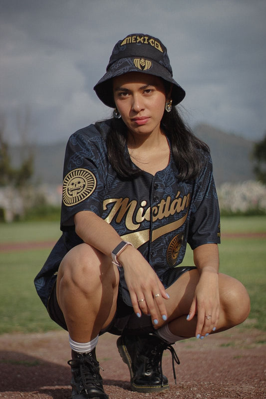 Retroooclothes Gorro Única (adultos) Bucket Hat Mictlán - Edición Guerrero Urbano | Amuleto Ancestral