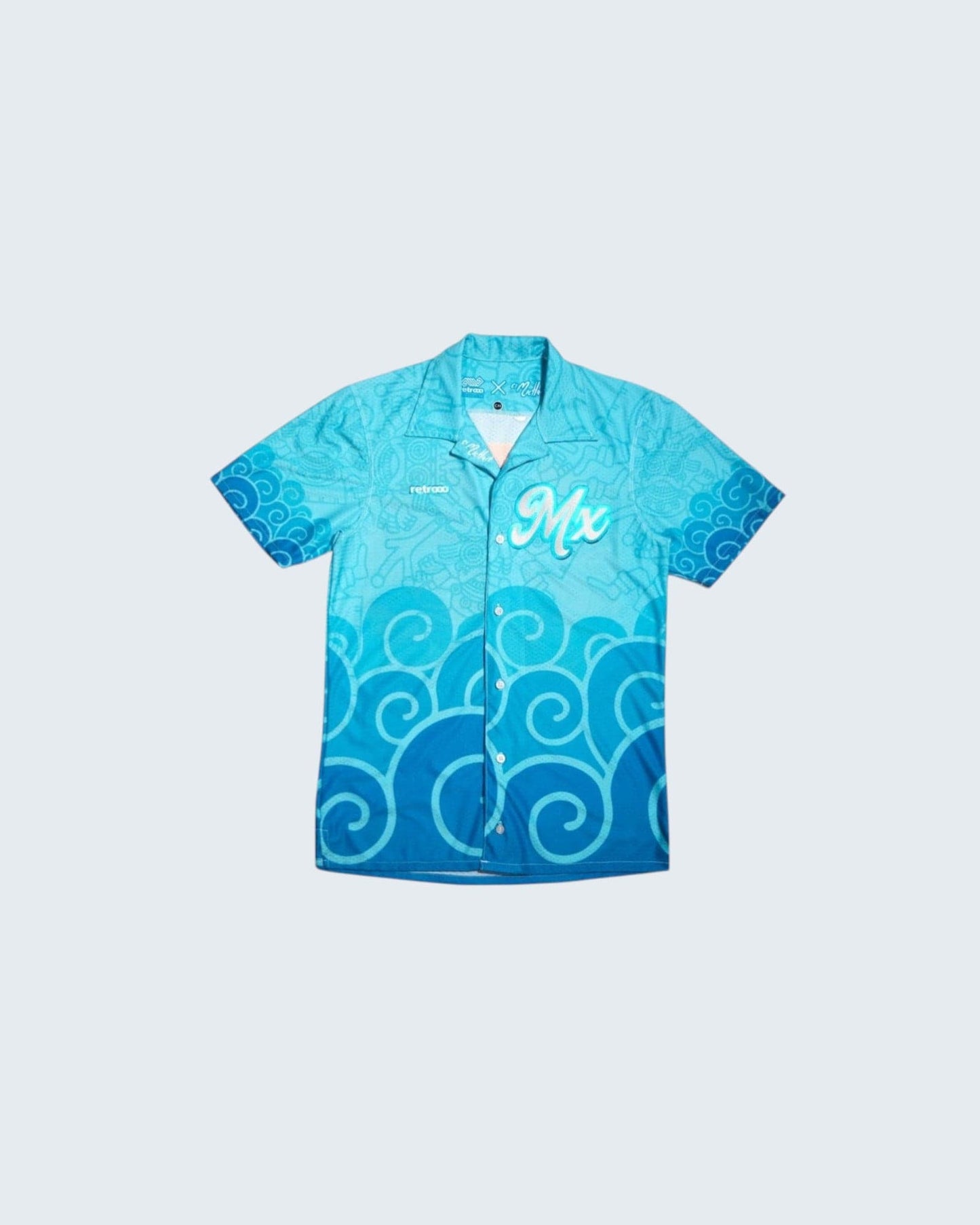 Retroooclothes Jersey Camisa Hawaiana Tláloc - Edición Vacaciones Divinas | Señor de las Lluvias en Modo Relax