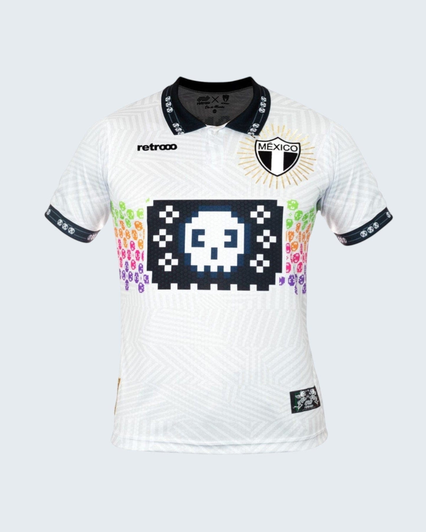 Retroooclothes Jersey CH - S / Blanco Jersey Retrooo México Día de Muertos Maquinitas
