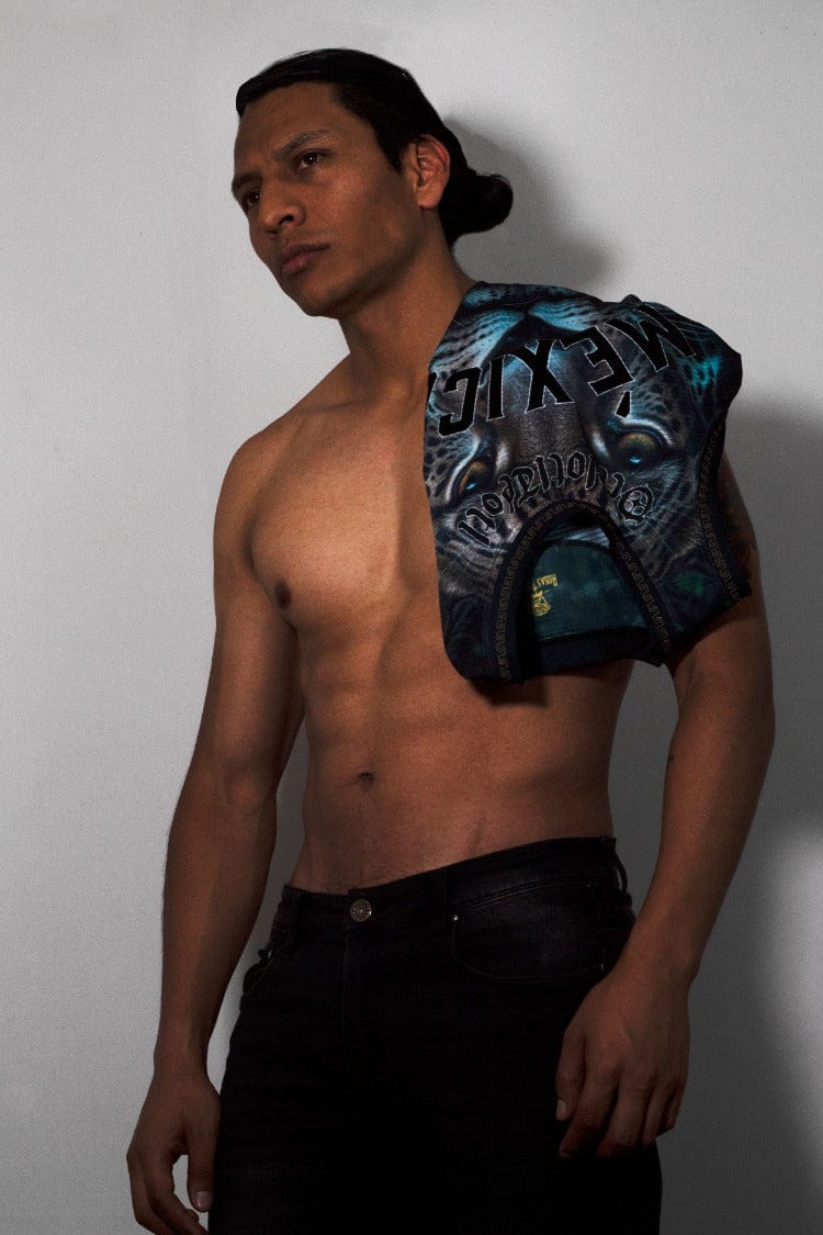 Retroooclothes Jersey Jersey Basketball Ocelotl Teotl - Edición Guerrero de Cancha | Fuerza del Jaguar Sagrado