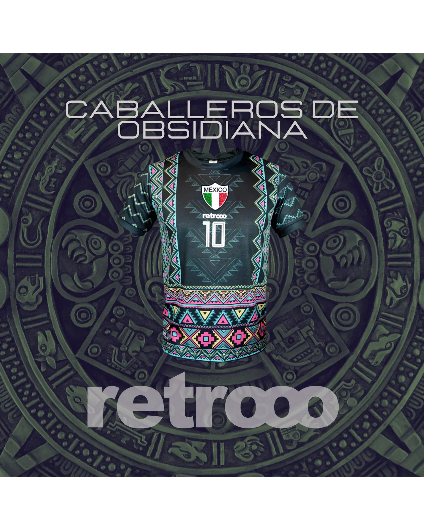 Retroooclothes Jersey Retrooo México Azteca Obsidiana