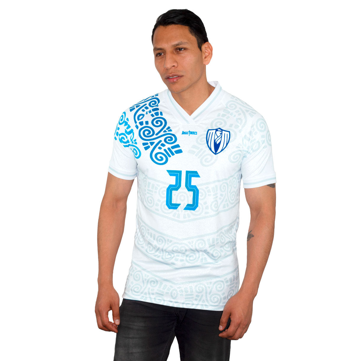 Jersey Rosas Torres México Añil y Blanco