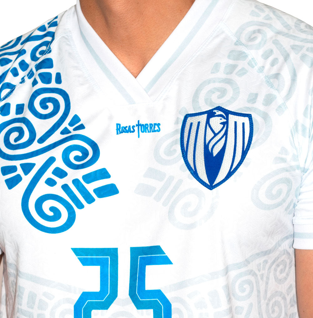 Jersey Rosas Torres México Añil y Blanco