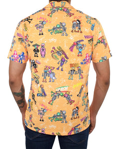 Camisa Hawaiana Retrooo México Lucha Acción