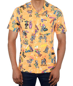 Camisa Hawaiana Retrooo México Lucha Acción