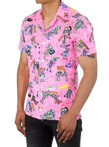 Camisa Hawaiana Retrooo México Lucha Acción