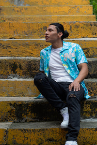 Camisa Hawaiana Retrooo Ft. Mictlart México "Revivir al ajolote mexicano"