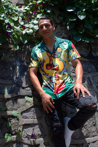 Camisa Hawaiana Retrooo Ft. Mictlart México "El sagrado pulque"