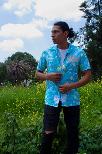 Camisa Hawaiana Retrooo Ft. Mictlart México "Revivir al ajolote mexicano"