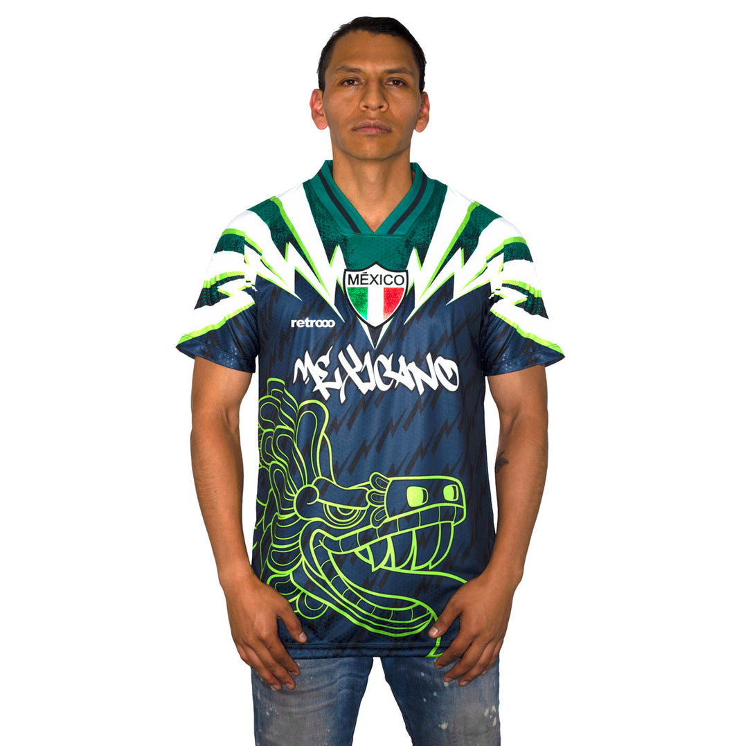 Jersey Retrooo Mexicano Crazy Quetzalcoatl Nopal Nostalgia Noventera 90s deportes casual calidad premium (copia)