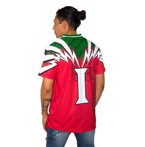 Jersey Retrooo Mexicano Crazy Quetzalcoatl Fuego Nostalgia Noventera 90s deportes casual calidad premium