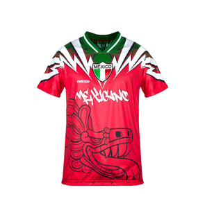 Jersey Retrooo Mexicano Crazy Quetzalcoatl Fuego Nostalgia Noventera 90s deportes casual calidad premium