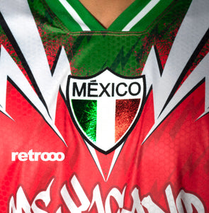 Jersey Retrooo Mexicano Crazy Quetzalcoatl Fuego Nostalgia Noventera 90s deportes casual calidad premium