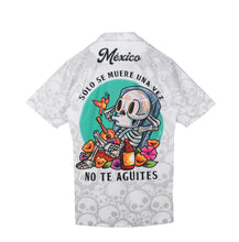 Cargar imagen en el visor de la galería, Camisa Hawaiana Retrooo Ft. Mictlart México &quot;No te agüites&quot;