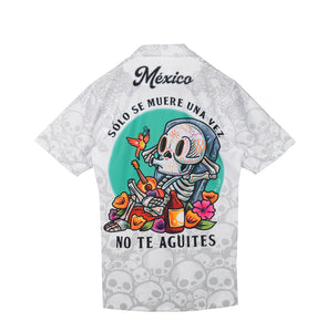 Camisa Hawaiana Retrooo Ft. Mictlart México "No te agüites"