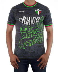 Jersey Retrooo México Obsidiana Urbano con Mangas