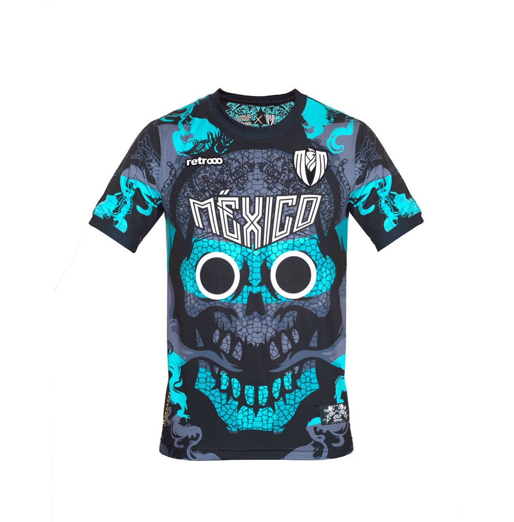 Jersey Retrooo México Tezcatlipoca Jade Con Mangas