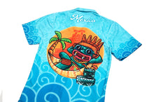 Cargar imagen en el visor de la galería, Camisa Hawaiana Retrooo Ft. Mictlart México &quot;Tlaloc de vacaciones&quot;