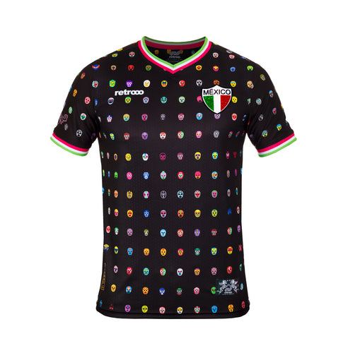 Jersey Retrooo México Mascaritas Negro