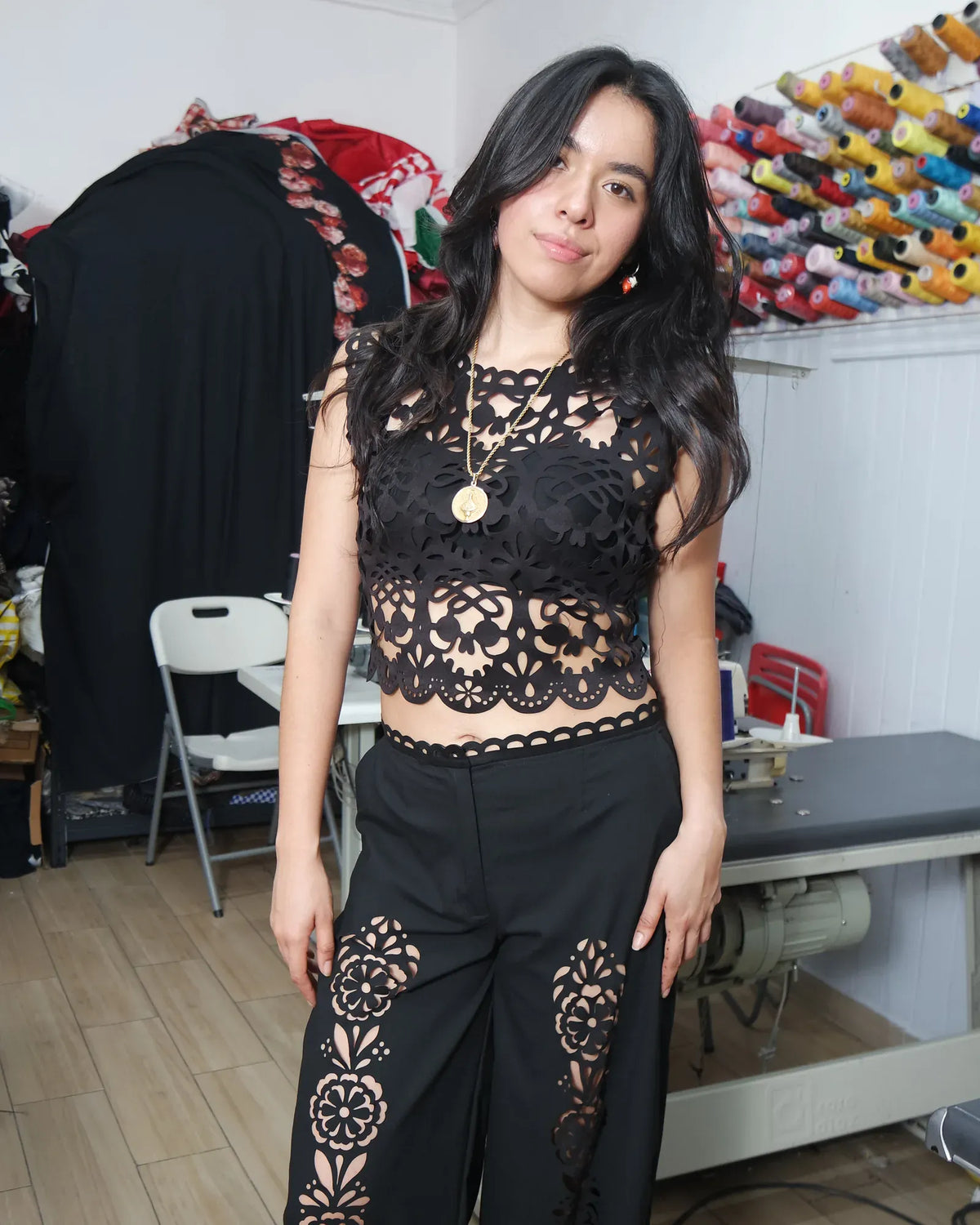 Mexclart Pantalón Pantalón Mexclart Calavera y Cempasúchil · Calados del Alma