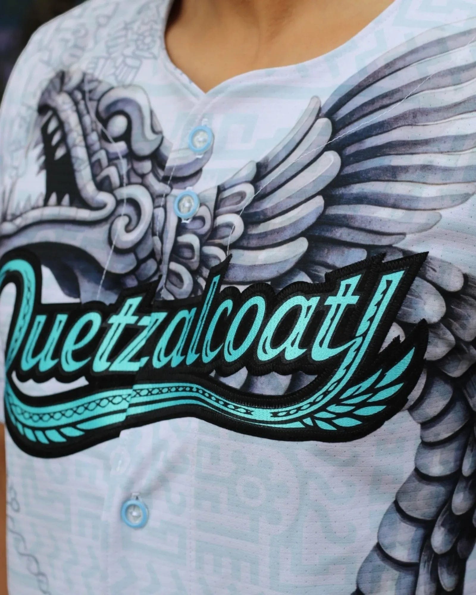 Retrooo.com Casaca Béisbol Retrooo · Quetzalcóatl · Vuelo Turquesa