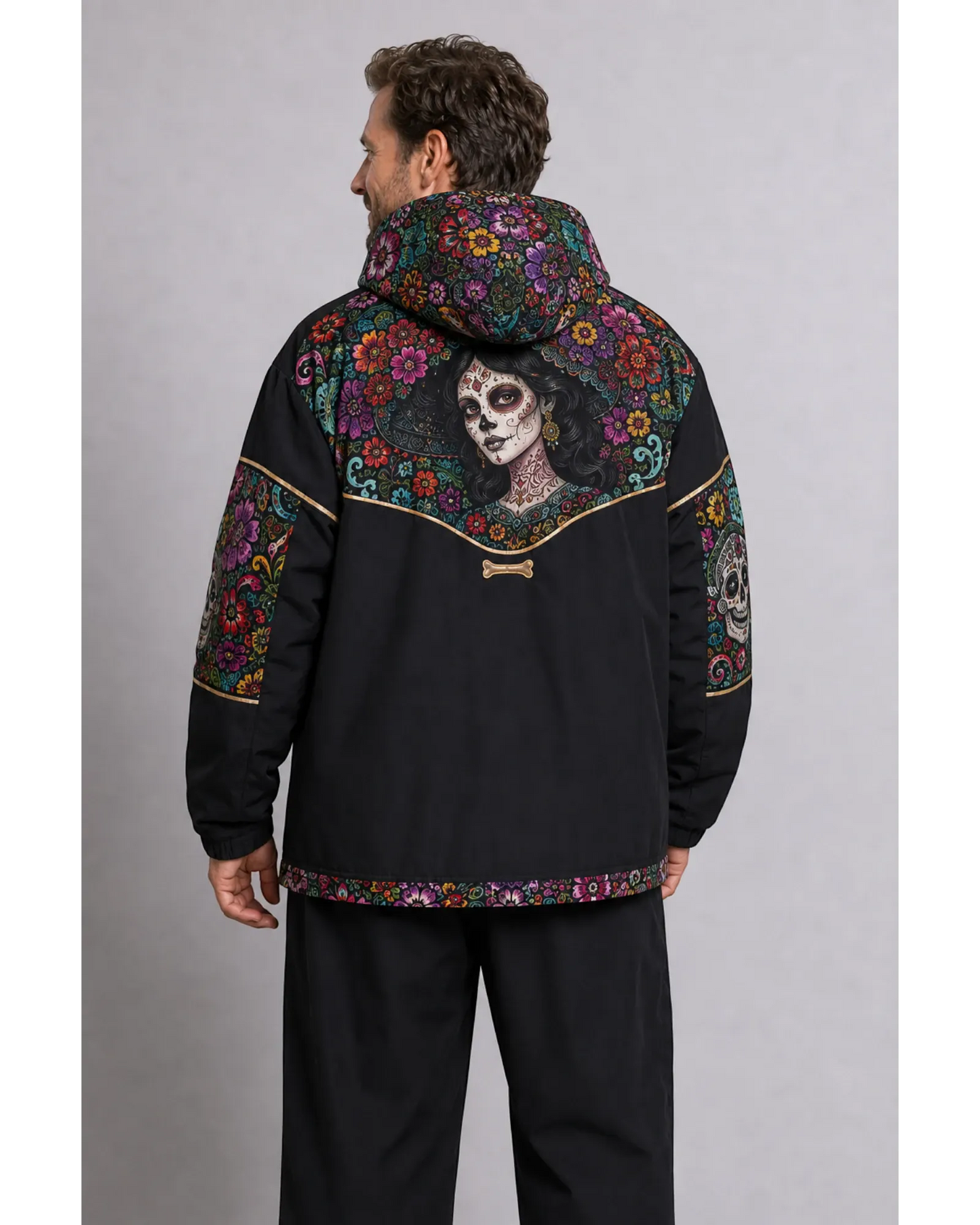 Retrooo.com Chaqueta Chamarra Retrooo Catrina de Flores · Edición Prototipo