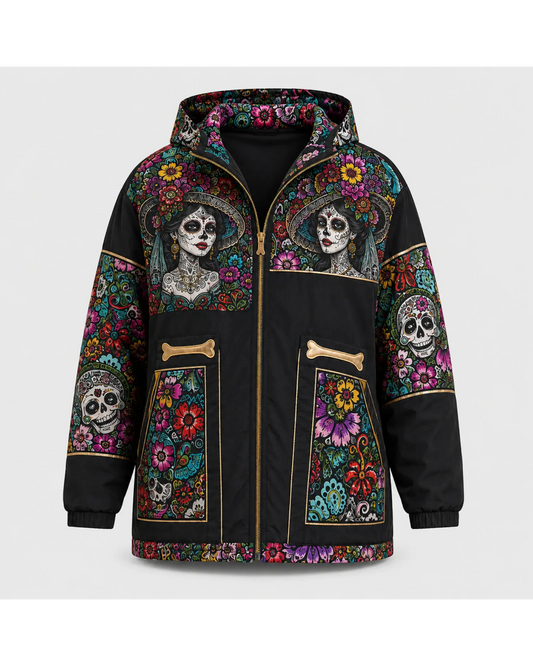 Retrooo.com Chaqueta Chamarra Retrooo Catrina de Flores · Edición Prototipo