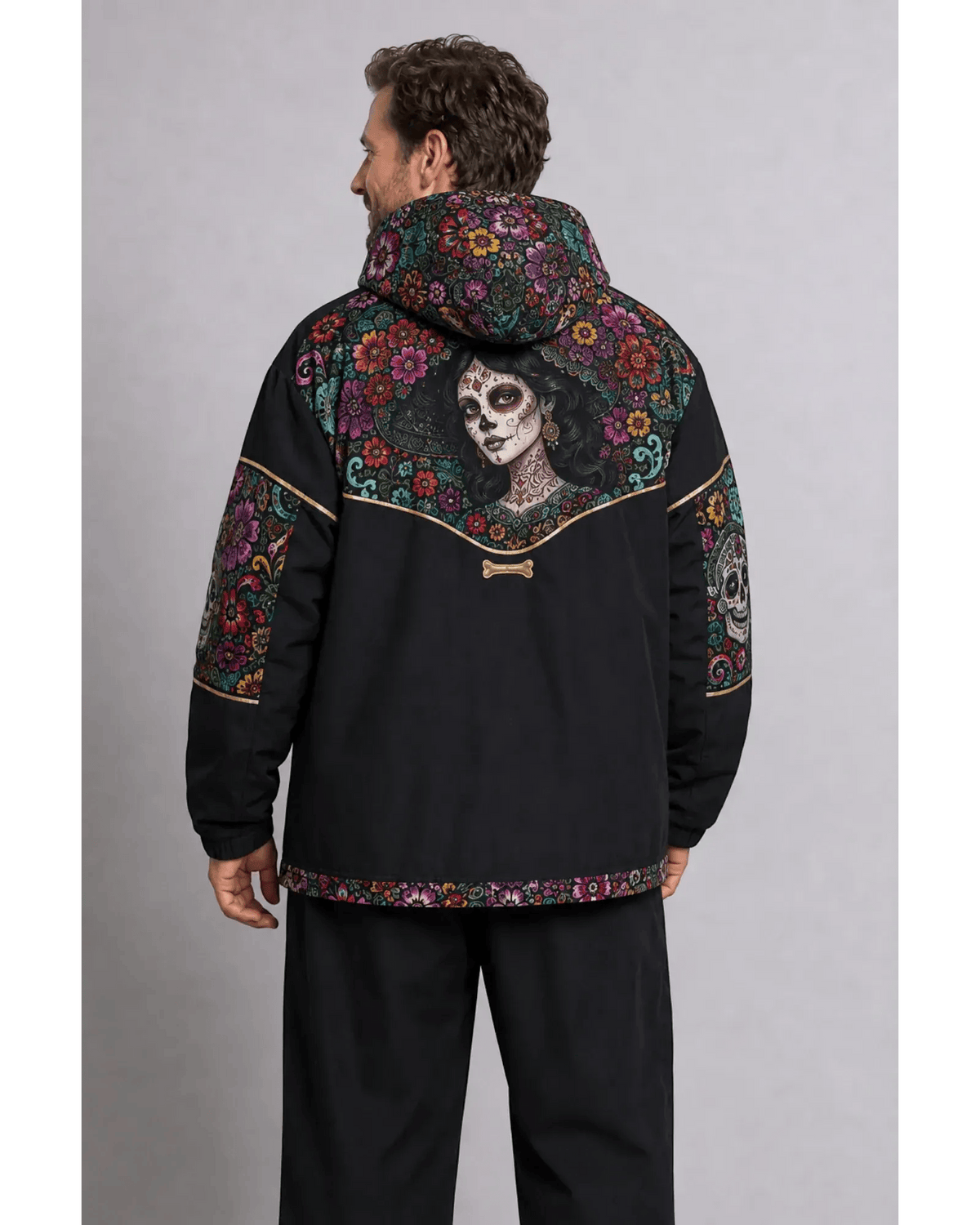 Retrooo.com Chaqueta Chamarra Retrooo Catrina de Flores · Edición Prototipo