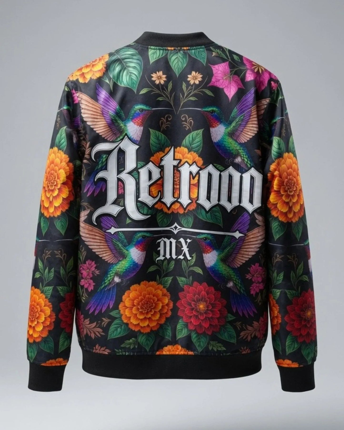 Retrooo.com Chaqueta Chamarra Retrooo Doble Vista Bomber Huitzilin · El Regreso de los Colibríes