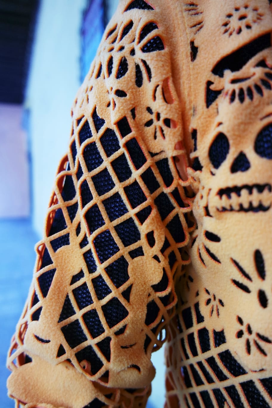 Retrooo.com Chaqueta Túnica abrigo Mexclart Ofrenda Viva Arte Textil Mexicano