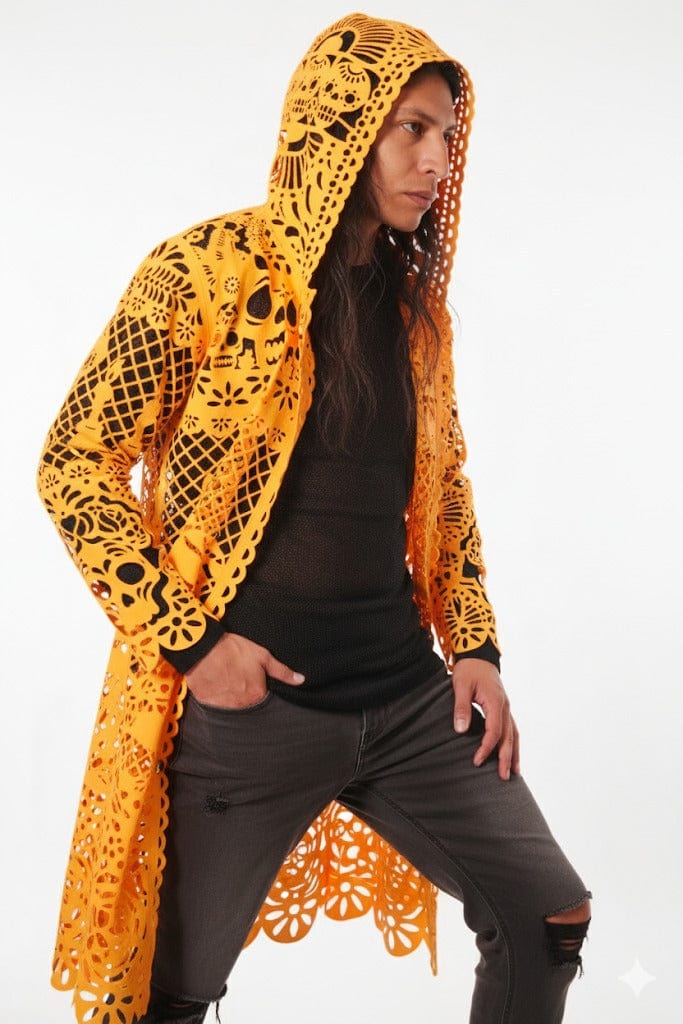 Retrooo.com Chaqueta Túnica abrigo Mexclart Ofrenda Viva Arte Textil Mexicano