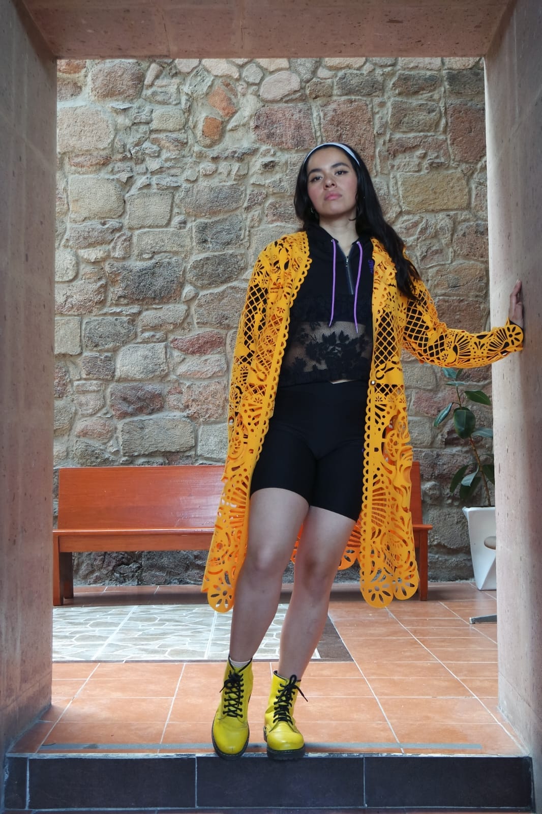 Retrooo.com Chaqueta Túnica abrigo Mexclart Ofrenda Viva Arte Textil Mexicano