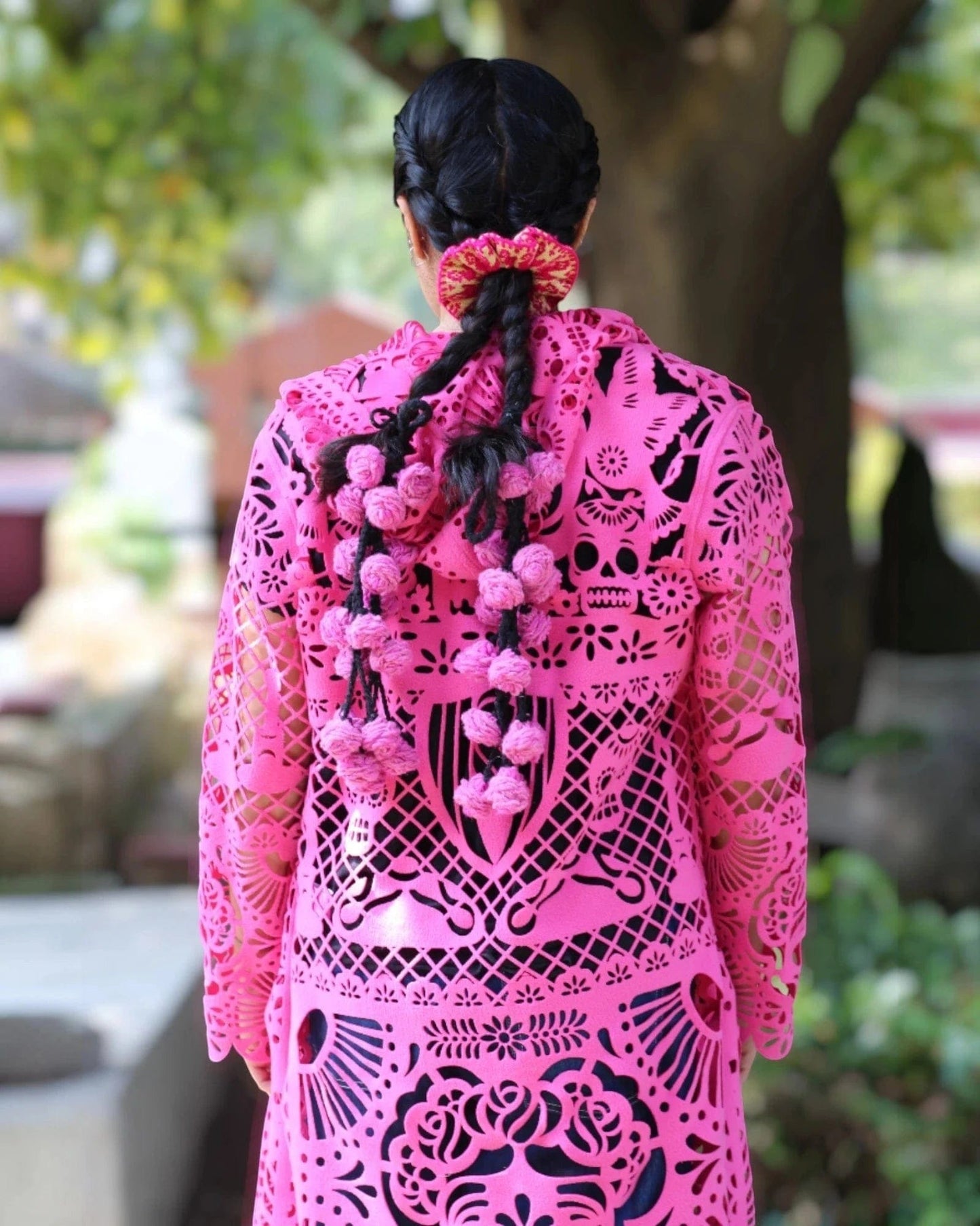 Retrooo.com Chaqueta Túnica abrigo Mexclart Ofrenda Viva Arte Textil Mexicano