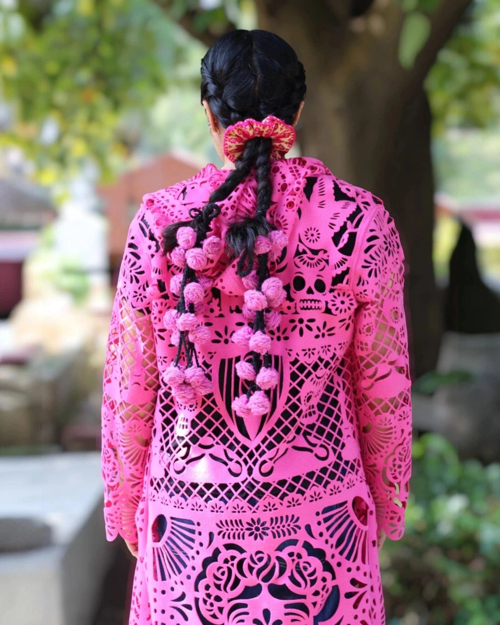 Retrooo.com Chaqueta Túnica abrigo Mexclart Ofrenda Viva Arte Textil Mexicano