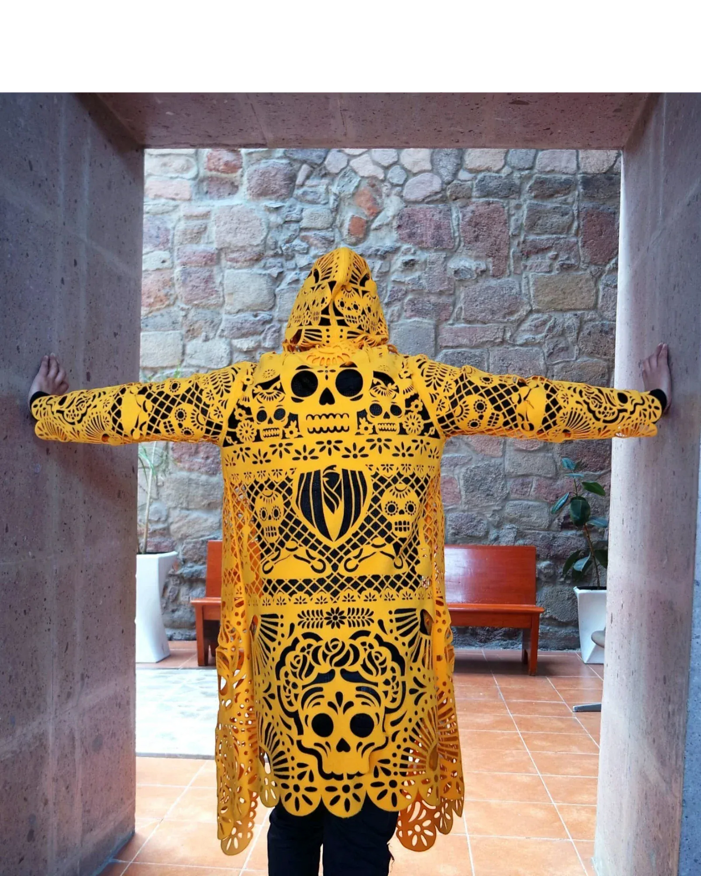 Retrooo.com Chaqueta Túnica abrigo Mexclart Ofrenda Viva Arte Textil Mexicano