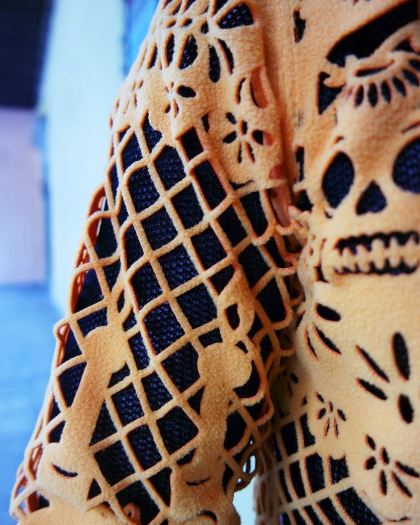 Retrooo.com Chaqueta Túnica abrigo Mexclart Ofrenda Viva Arte Textil Mexicano