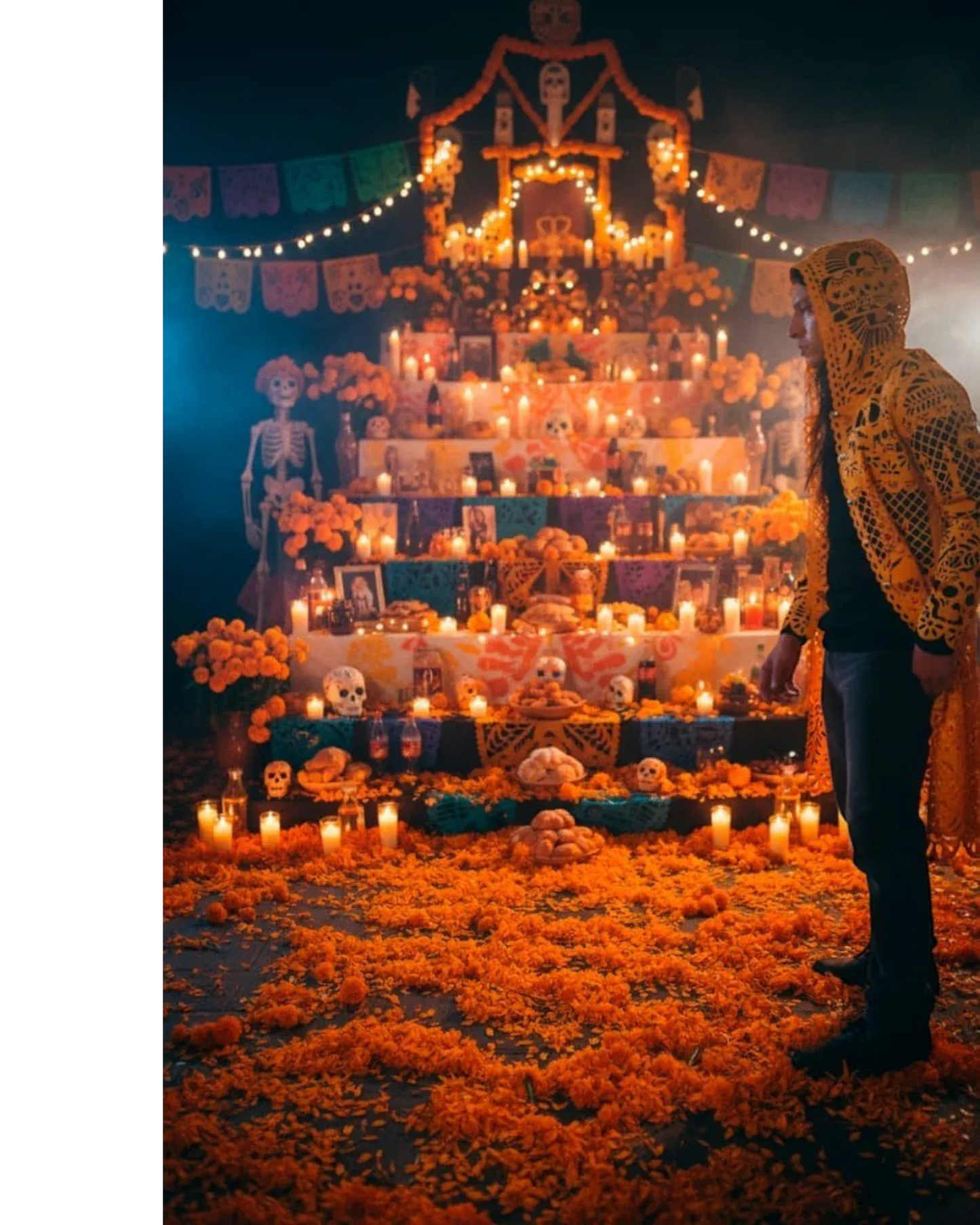 Retrooo.com Chaqueta Túnica abrigo Mexclart Ofrenda Viva Arte Textil Mexicano