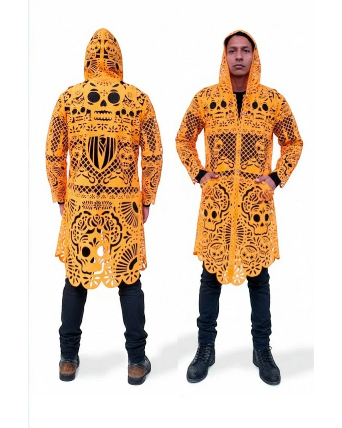 Retrooo.com Chaqueta Túnica abrigo Mexclart Ofrenda Viva Arte Textil Mexicano
