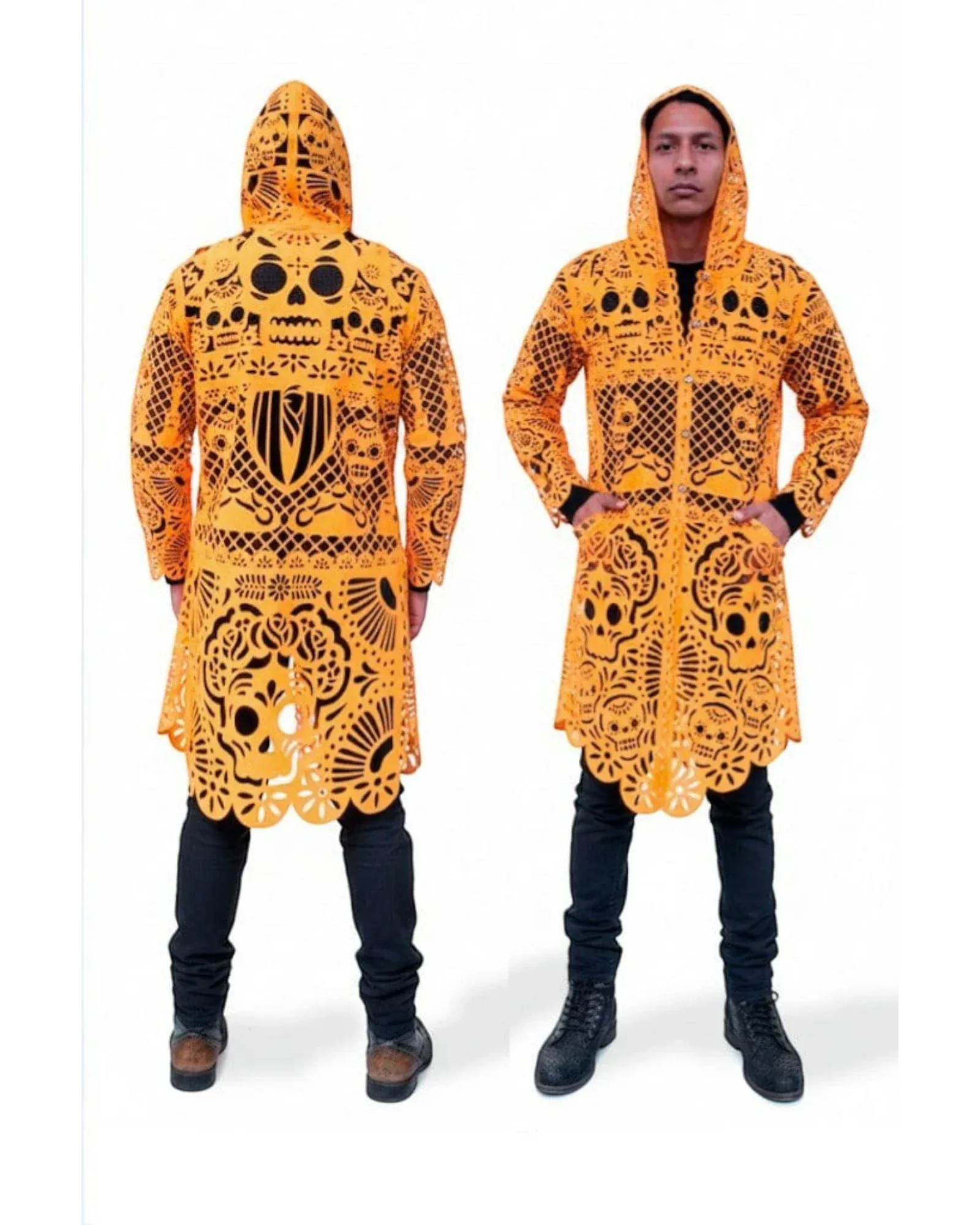 Retrooo.com Chaqueta Túnica abrigo Mexclart Ofrenda Viva Arte Textil Mexicano