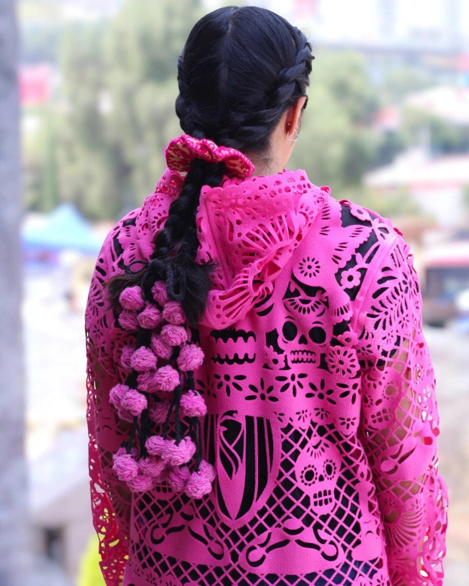 Retrooo.com Chaqueta Túnica abrigo Mexclart Ofrenda Viva Arte Textil Mexicano