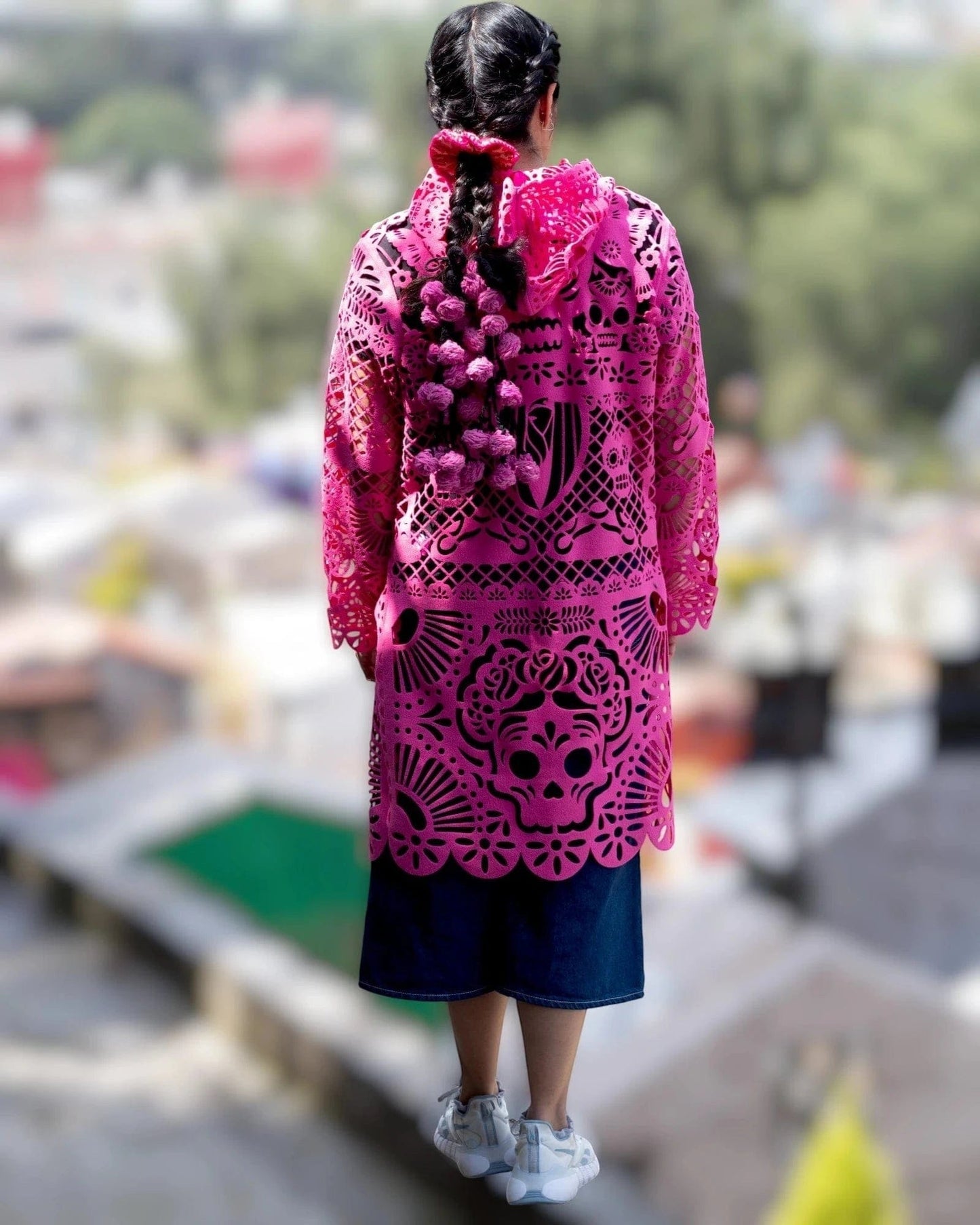Retrooo.com Chaqueta Túnica abrigo Mexclart Ofrenda Viva Arte Textil Mexicano