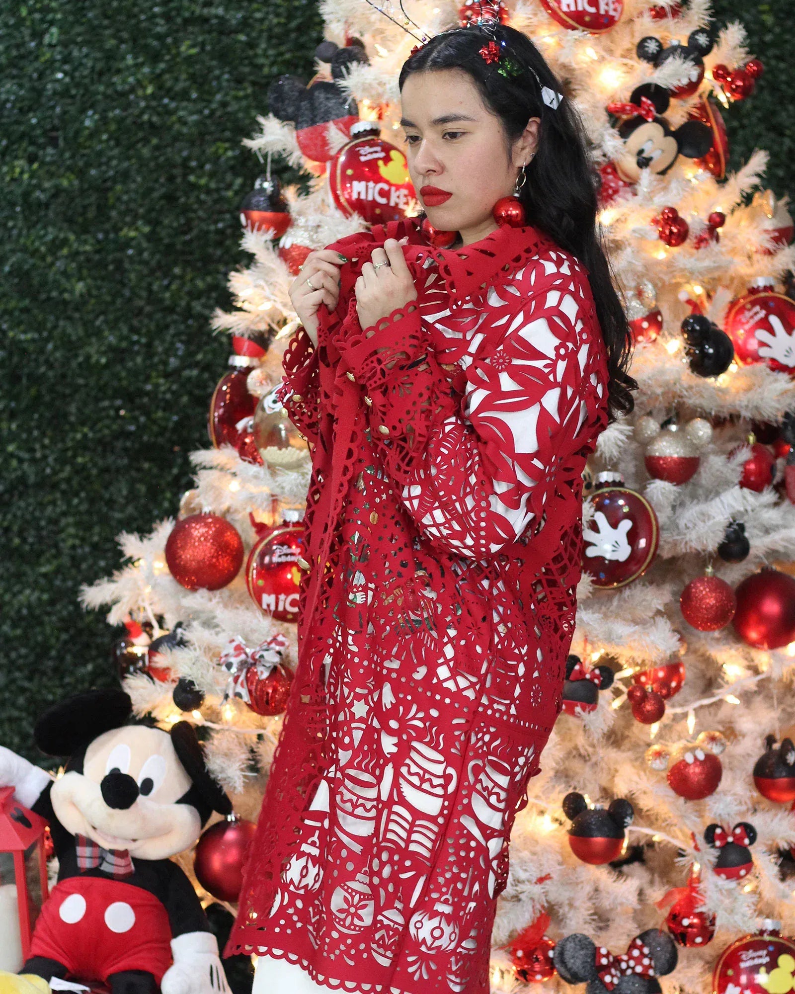 Retrooo.com Chaqueta Túnica Abrigo Mexclart Posada Tropical Arte Textil Mexicano