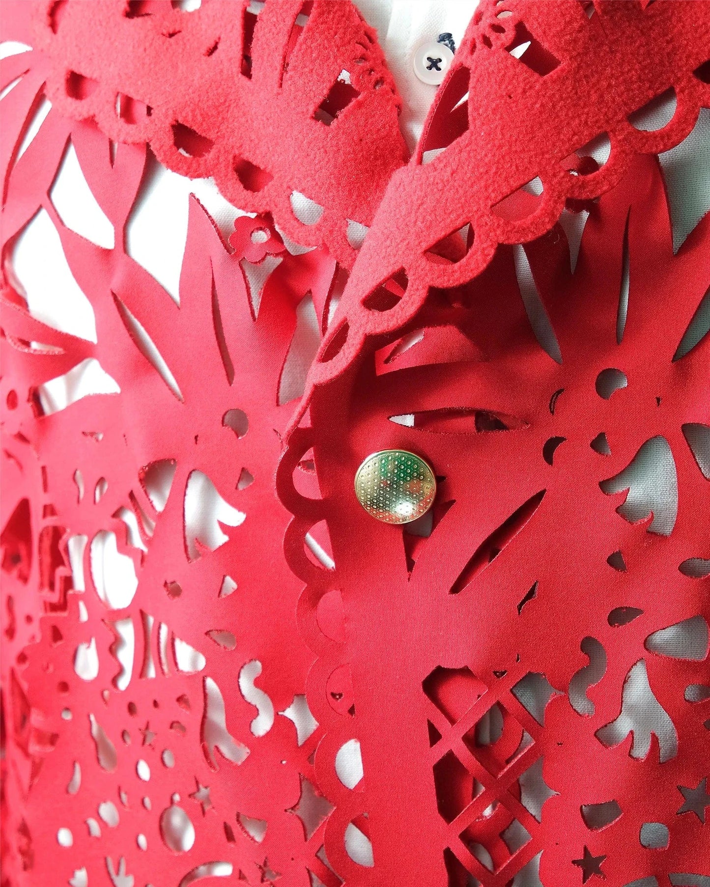 Retrooo.com Chaqueta Túnica Abrigo Mexclart Posada Tropical Arte Textil Mexicano