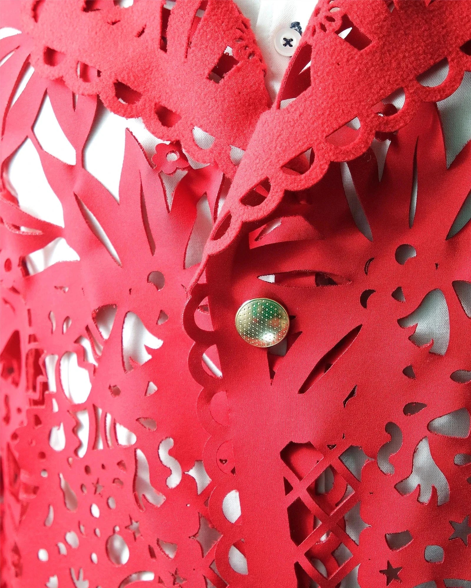 Retrooo.com Chaqueta Túnica Abrigo Mexclart Posada Tropical Arte Textil Mexicano