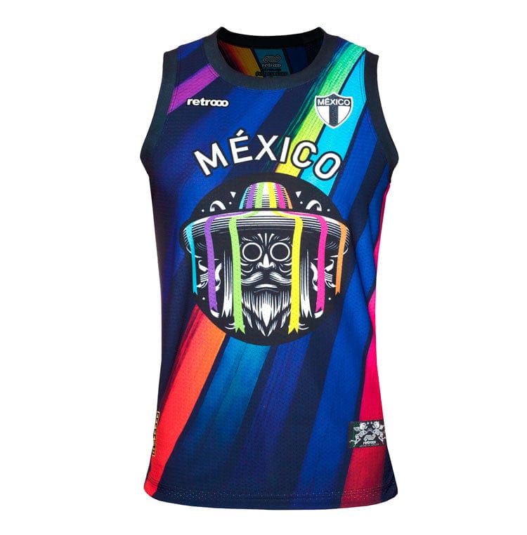 Retrooo.com Jersey Azul / XCH Jersey Tank Danza de los Viejitos - Edición Michoacán Purépecha | Sabiduría Ancestral en Movimiento